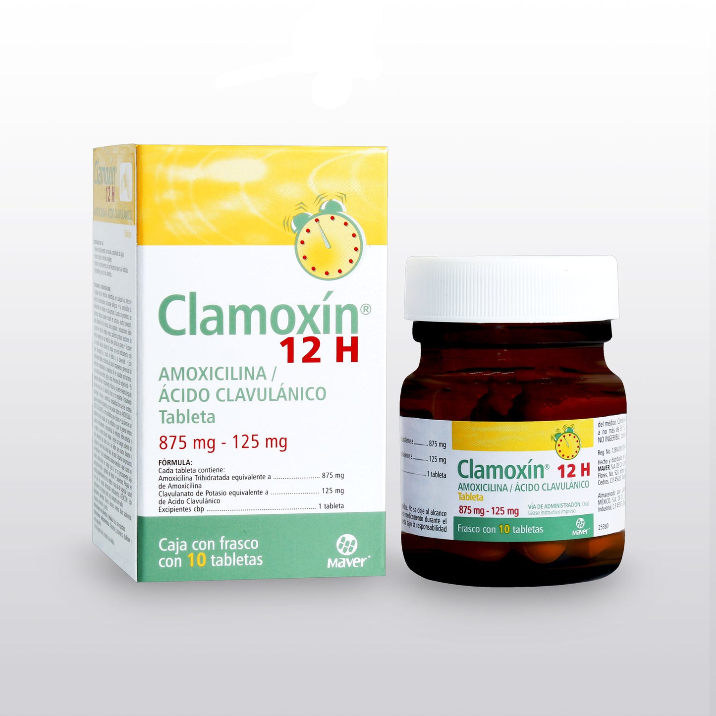 CLAMOXÍN 12H c/10 TABS. 875/125 MG.