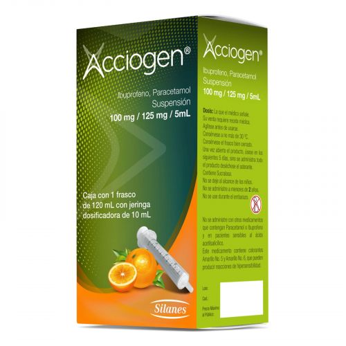 ACCIOGEN SUSP. INFANTIL Fco. 120 ML. 100-125 MG/5 ML.