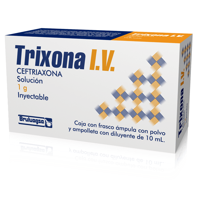 TRIXONA I.V. Sol. Iny. c/1 FCO. AMP. 1 G/10 ML.