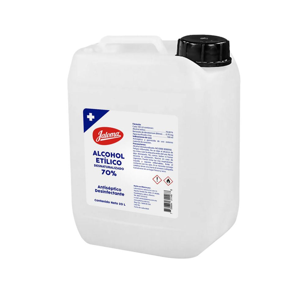 ALCOHOL ETÍLICO Desnaturalizado (Jaloma) 70% Bidón 20 L.