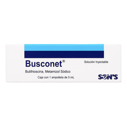 BUSCONET Sol. Iny. c/1 AMPTA. 20 MG-2.5 G/5 ML.