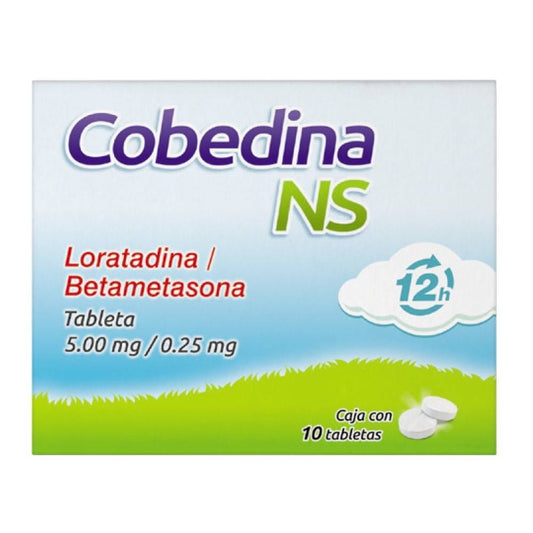 COBEDINA-NS 12H c/10 TABS. 5.0/0.25 MG.