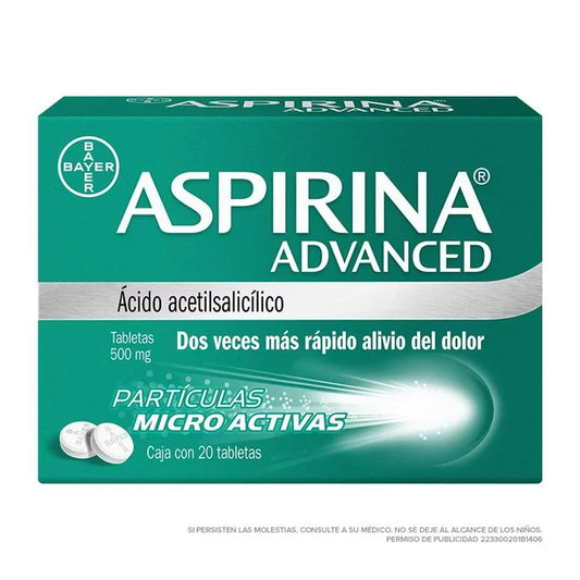 ASPIRINA ADVANCED c/20 TABS. 500 MG.