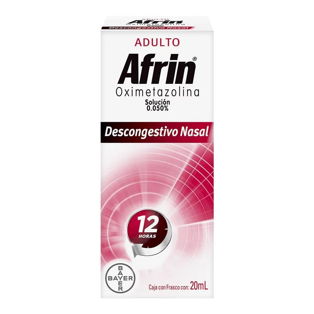 AFRIN Sol. Nasal 0.050% 12HRS. ADULTO Fco. Atomizador 20 ML.