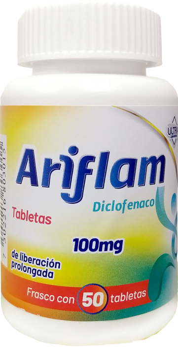 ARIFLAM c/50 TABS. L.P. 100 MG.