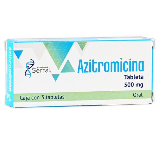 AZITROMICINA (Serral) c/3 TABS. 500 MG.