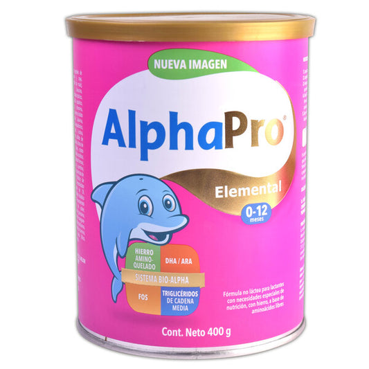 ALPHAPRO ELEMENTAL (0-12 Meses) LECHE en POLVO Lata c/400 G.