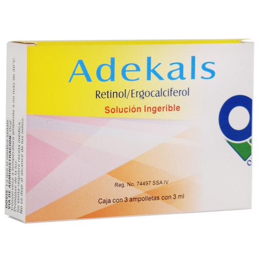 ADEKALS Sol. Ingerible c/3 AMPTAS. 5000-400 UI/3 ML.