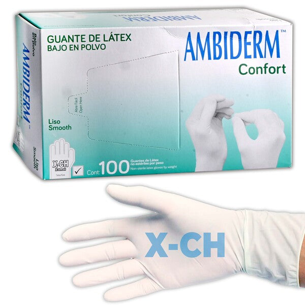 AMBIDERM Confort GUANTE LTX EXPLORACIÓN NATURAL No Estéril EX-CH. c/100 Pzs.