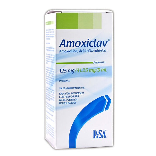 AMOXICLAV SUSP. Pedtca. Fco. 60 ML. 125-31.25 MG/5 ML.