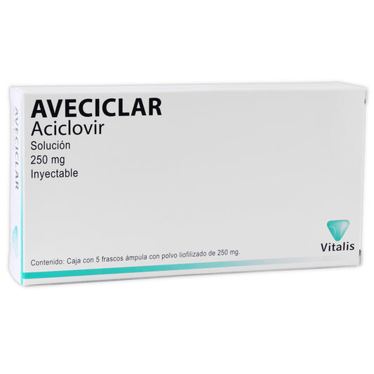 AVECICLAR Sol. Iny. c/5 FCO. AMP. 250 MG/10 ML.