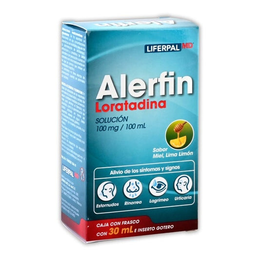 ALERFIN SOL. GOTAS Sab. Miel-Lima Limón Fco. 30 ML. 100 MG/100 ML.