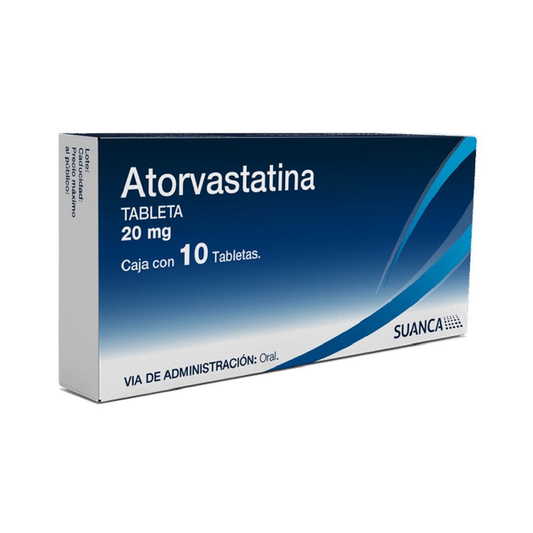 ATORVASTATINA (Suanca) c/10 TABS. 20 MG.