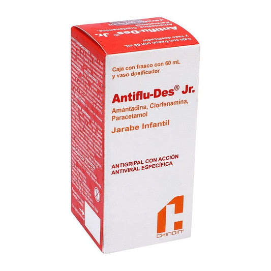 ANTIFLU-DES Jr. JBE. Fco. 60 ML. 0.5-0.02-3.00 G/100 ML.