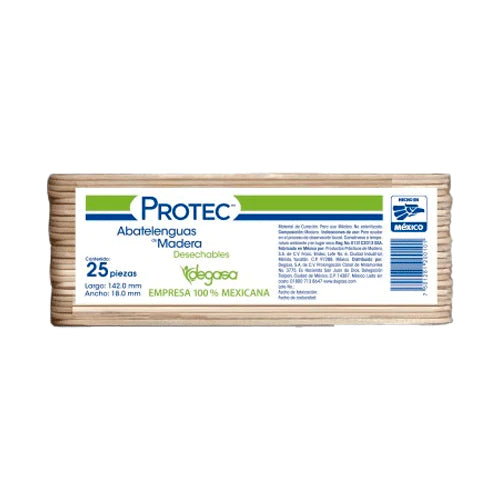 ABATELENGUAS de MADERA (Protec) Paq. c/25 Pzs.