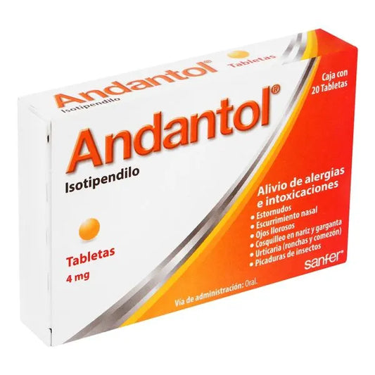 ANDANTOL c/20 TABS. 4 MG.