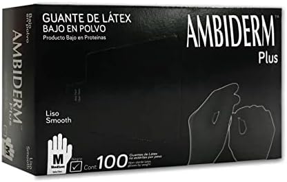 AMBIDERM Plus GUANTE LTX EXPLORACIÓN NEGRO No Estéril MED. c/100 Pzs.