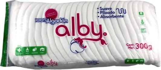 ALGODÓN ABSORBENTE PLISADO (Alby) Bolsa c/300 G.