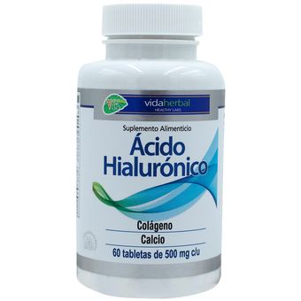 ÁCIDO HIALURÓNICO (Vida Herbal) c/60 TABS. 500 MG.