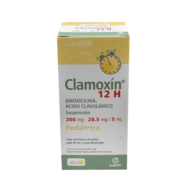 CLAMOXÍN 12H SUSP. Pediátrico Fco. 40 ML. 200-28.5 MG/5 ML.