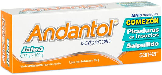ANDANTOL JALEA TÓPICA Tubo c/25 G. 0.75 G/100 G.