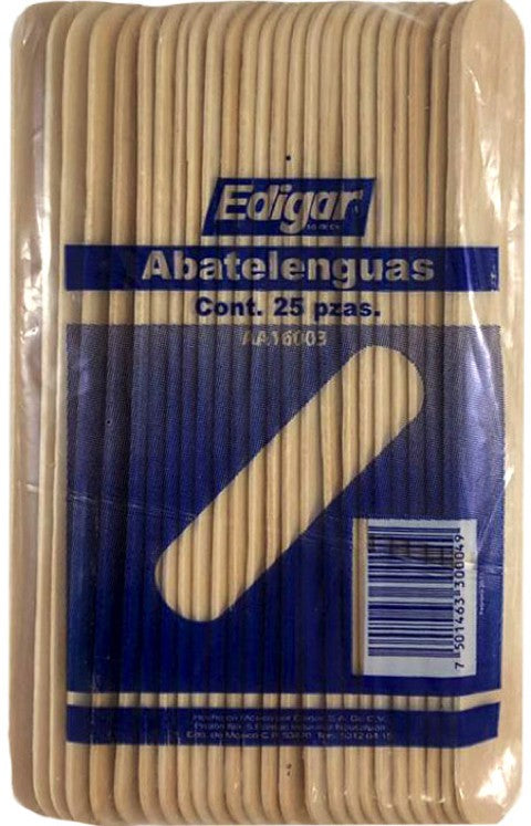 ABATELENGUAS de MADERA (Edigar) Paq. c/25 Pzs.