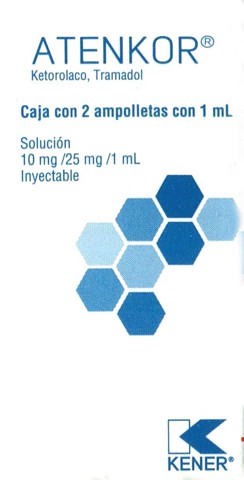 ATENKOR Sol. Iny. c/2 AMPTAS. 10-25 MG/1 ML.