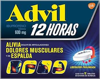 ADVIL 12 HORAS c/12 TABS. L.P. 600 MG.