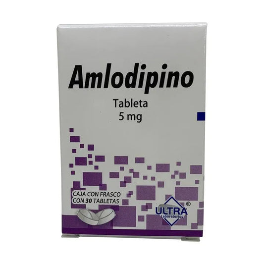 AMLODIPINO (Ultra) c/ 30 TABS. 5 MG.