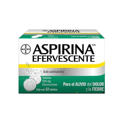 ASPIRINA EFERVESCENTE c/12 TABS. 500 MG.