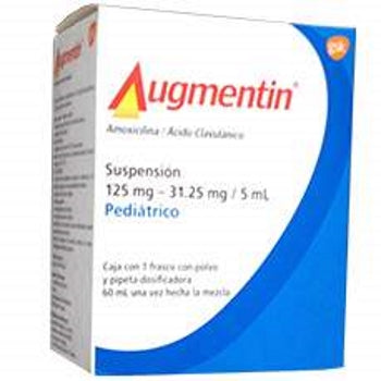 AUGMENTIN SUSP. Pediátrico Fco. 60 ML. 125-31.25 MG/5 ML.