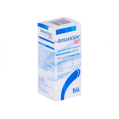 AMOXICLAV BID SUSP. Fco. 70 ML. 400-57.14 MG/5 ML.