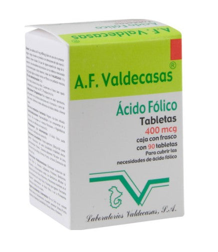 A.F. VALDECASAS c/90 TABS. 400 MCG.