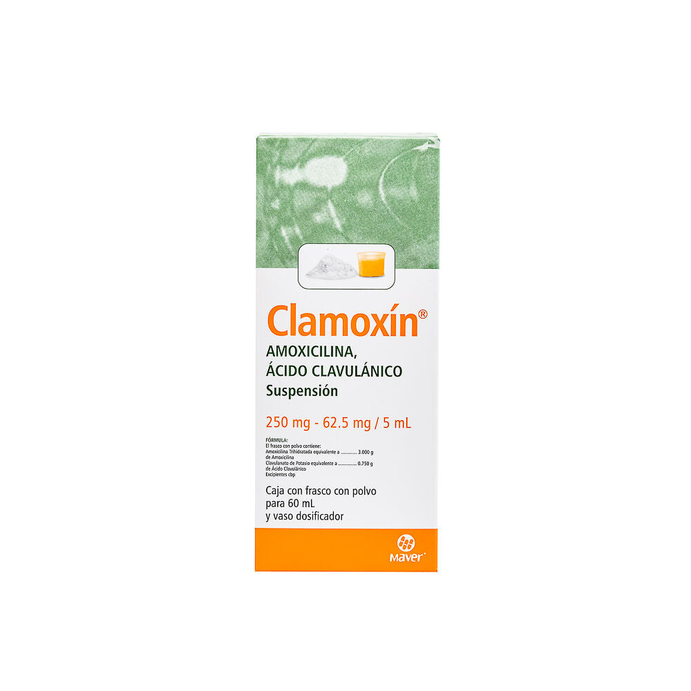 CLAMOXÍN SUSP. Fco. 60 ML. 250-62.50 MG/5 ML.