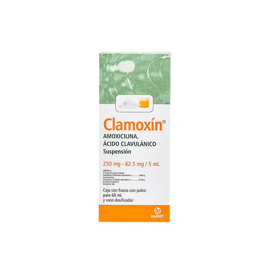 CLAMOXÍN SUSP. Fco. 60 ML. 250-62.50 MG/5 ML.