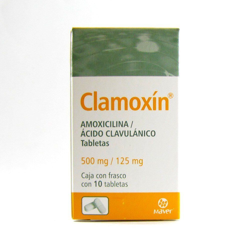 CLAMOXÍN c/10 TABS. 500/125 MG.