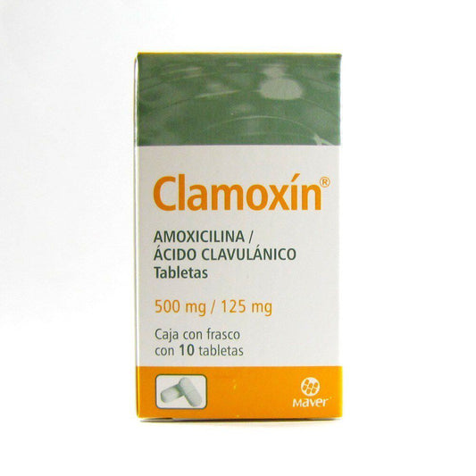 CLAMOXÍN c/10 TABS. 500/125 MG.