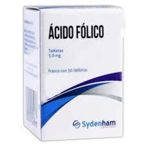 ÁCIDO FÓLICO (Sydenham) c/50 TABS. 5 MG.