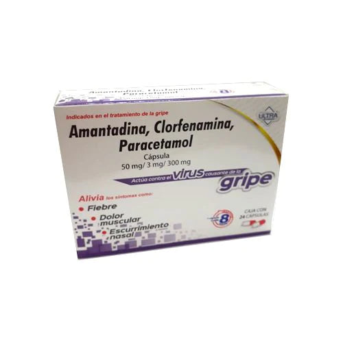 AMATDNA/CLORFNA/PARCTML. (Ultra) c/24 CAPS. 50/3/300 MG.