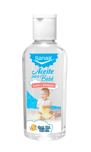 ACEITE PARA BEBÉ (Sanax) Fco. c/120 ML.