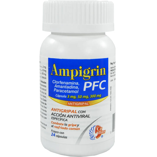 AMPIGRIN PFC Fco. c/24 CAPS. 3/50/300 MG.
