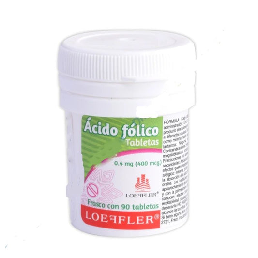 ÁCIDO FÓLICO (Loeffler) c/90 TABS. 0.4 MG.