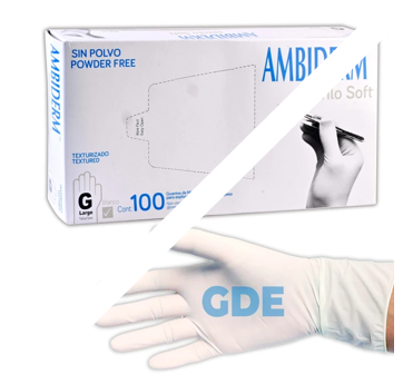 AMBIDERM NITRILO SOFT GUANTE EXPLN. BLANCO No Estéril "GDE" c/100 Pzs.