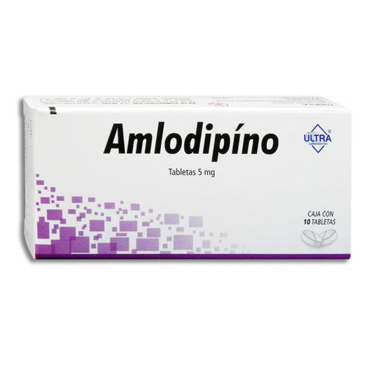 AMLODIPINO (Ultra) c/ 10 TABS. 5 MG.