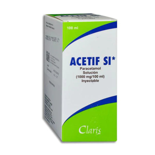 ACETIF SI Sol. Iny. c/1 FCO. AMP. 1000 MG/100 ML.