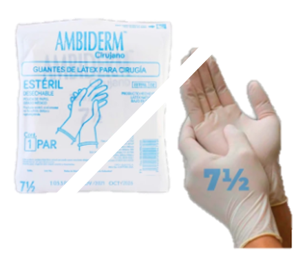 AMBIDERM Elite GUANTES LTX CIRUGÍA Estéril Talla 7-1/2 c/1 PAR.