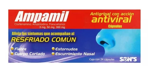 AMPAMIL c/24 CAPS. 3/50/300 MG.