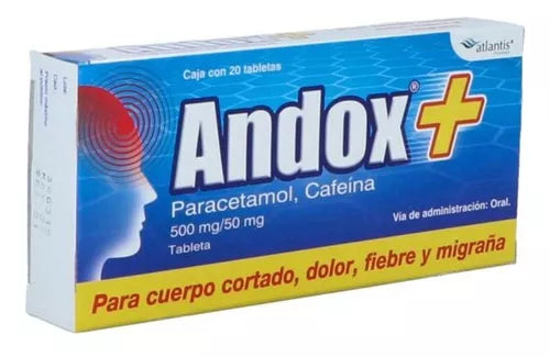 ANDOX+ c/20 TABS. 500/50 MG.