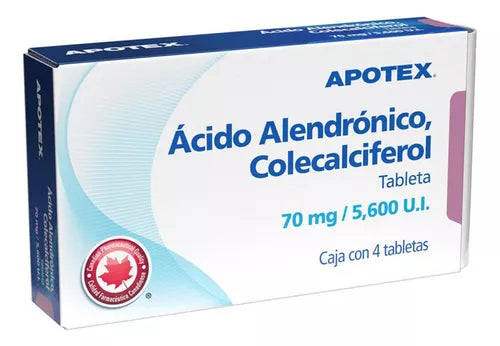 ÁCIDO ALENDRÓNICO/COLECALCIFEROL c/4 TABS. 70 MG/5600 U.I.