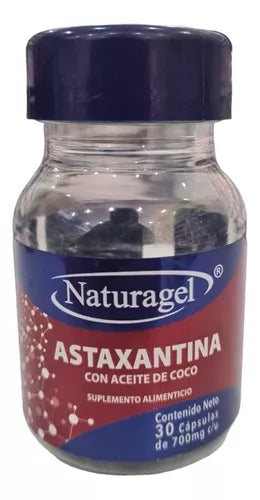 ASTAXANTINA c/ACEITE DE COCO (Naturagel) c/30 CAPS. 700 MG.